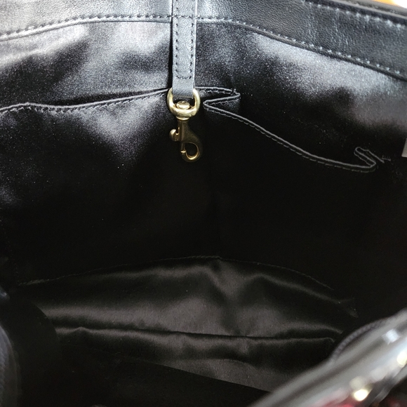 Coach Peyton F50540 OP Art Embossed Small Black Patent Leather Satchel - Picture 12 of 15